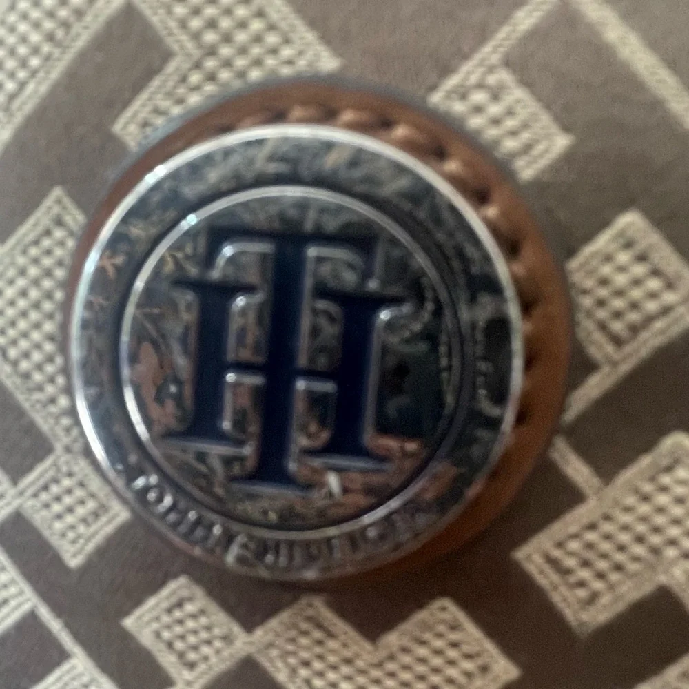 Tommy Hilfiger Tan and Brown Backpack with Signature Monogram
